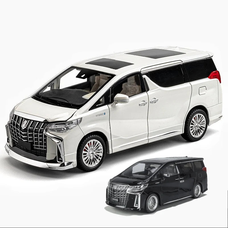 1/18 Scale Diecast Toyota Alphard Car Model with Lights, Sound and Door Open Switch