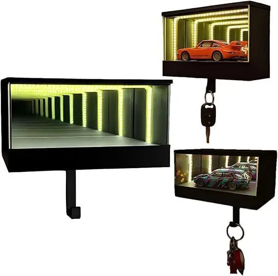 Infinity Garage Key Holder Mirror with LED light and Proximity Sensor Garage Key Hook