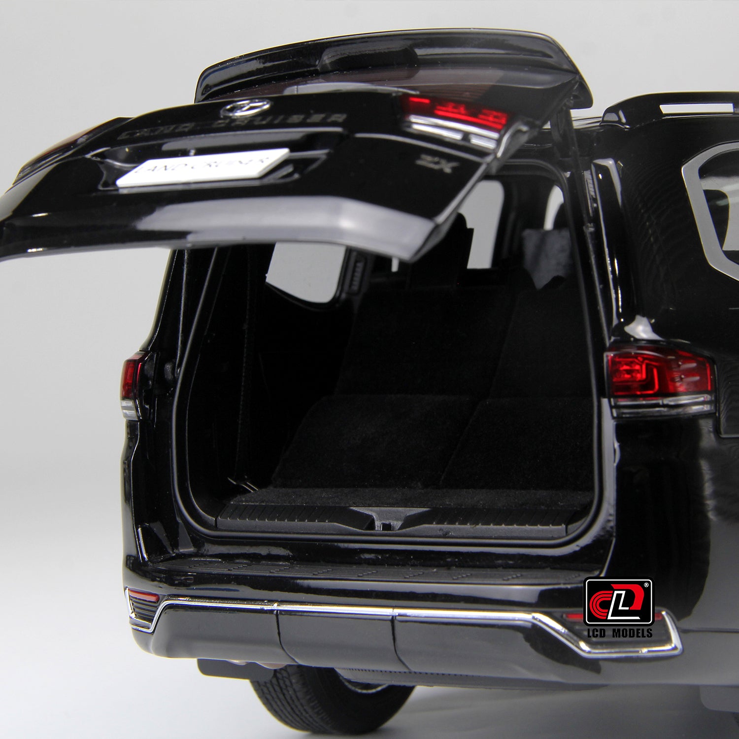 LCD Model 1:18 Toyota Land Cruiser 300-ZX Black color