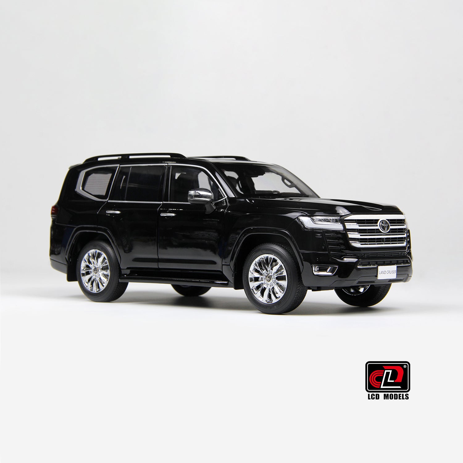 LCD Model 1:18 Toyota Land Cruiser 300-ZX Black color