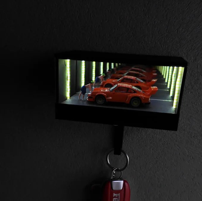 Infinity Garage Key Holder Mirror with LED light and Proximity Sensor Garage Key Hook