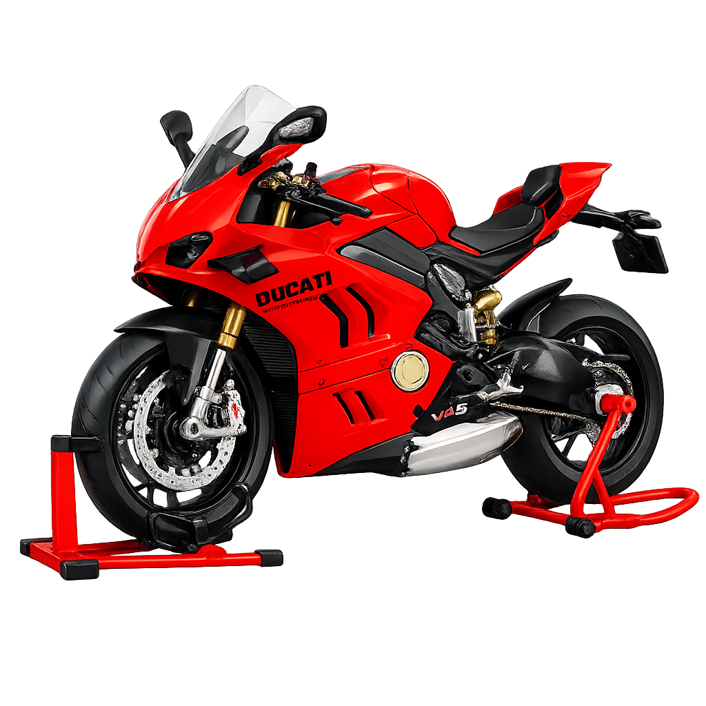 HY Hot New Style Diecast 1:6 Ducati V4S Motorcycle with Key Open Spray lights and Sound