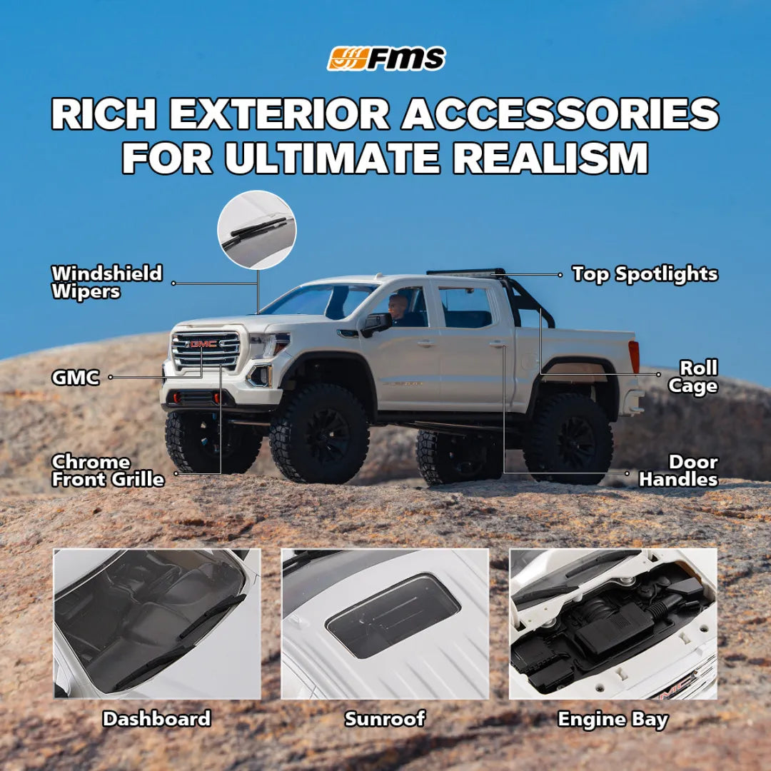 FMS FCX18S 1/18 GMC Sierra S RTR Brushless Crawler