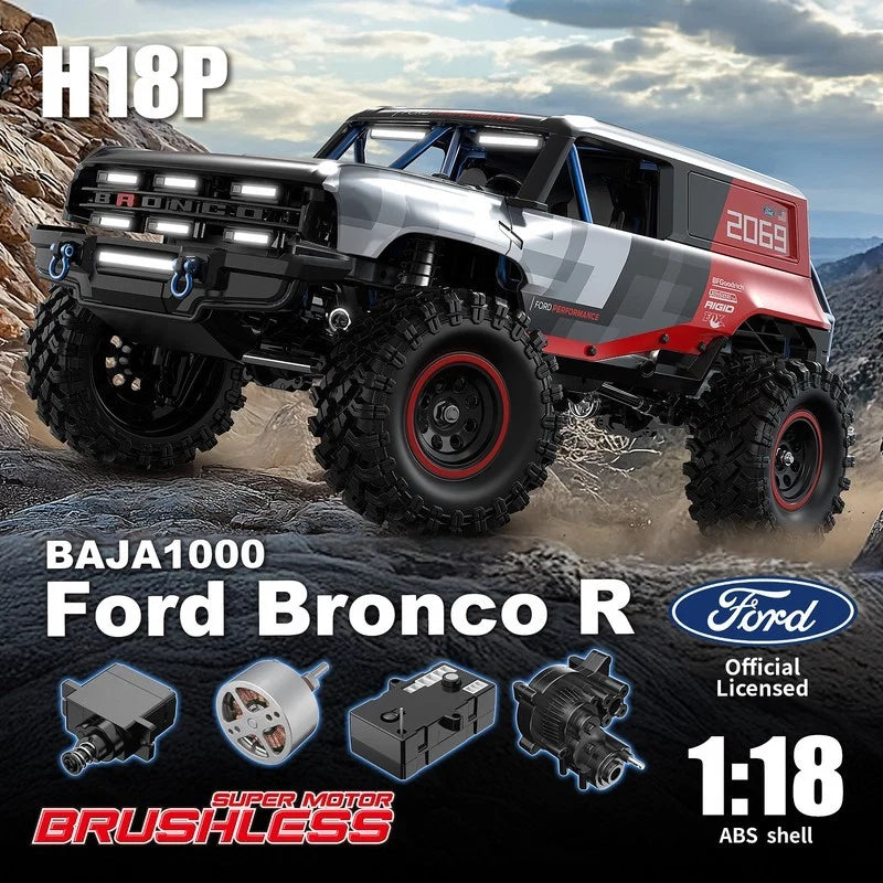 MJX H18P 1/18 Ford Bronco R Baja 1000 4WD Brushless RC Crawler