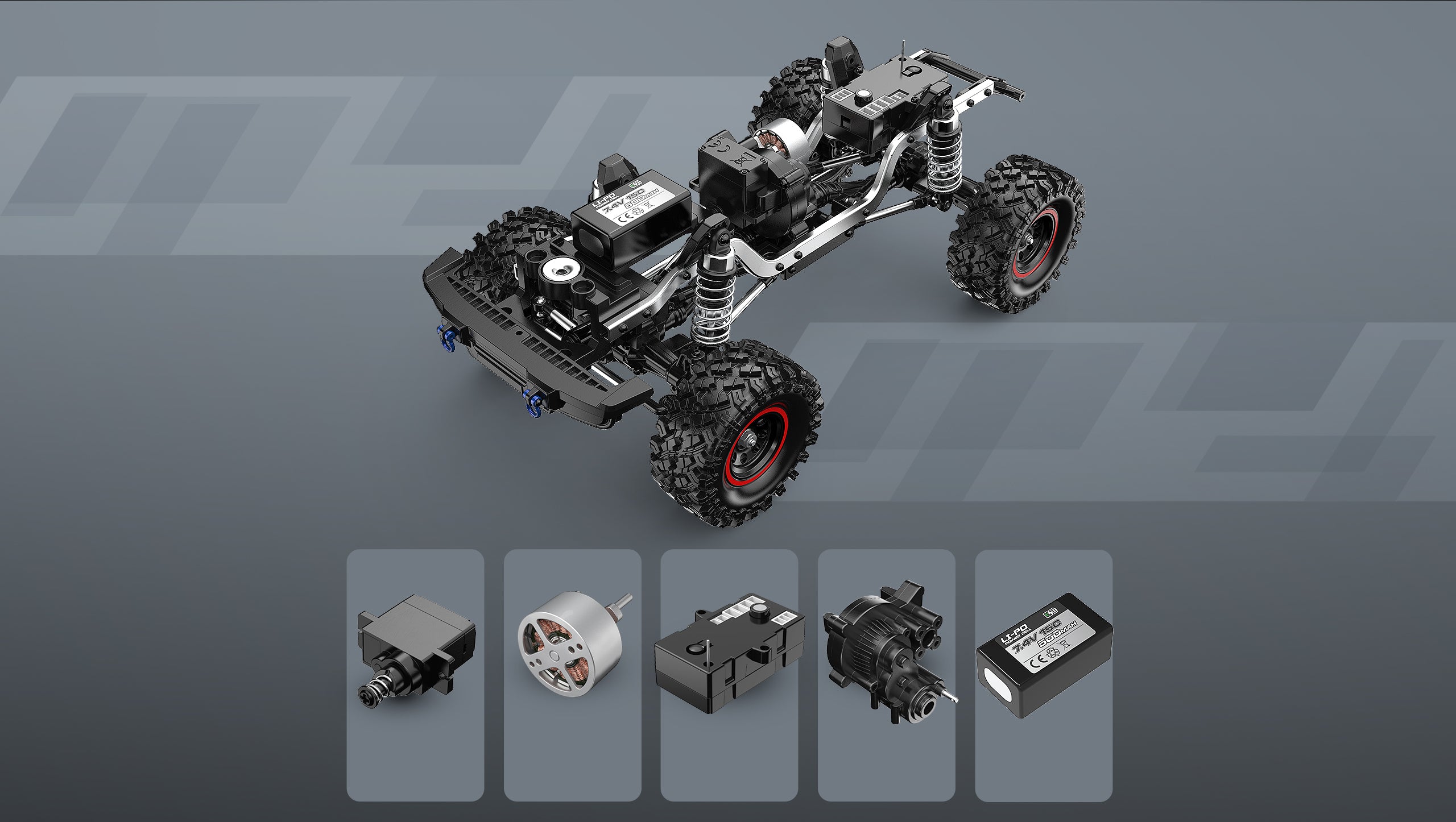 MJX H18P 1/18 Ford Bronco R Baja 1000 4WD Brushless RC Crawler
