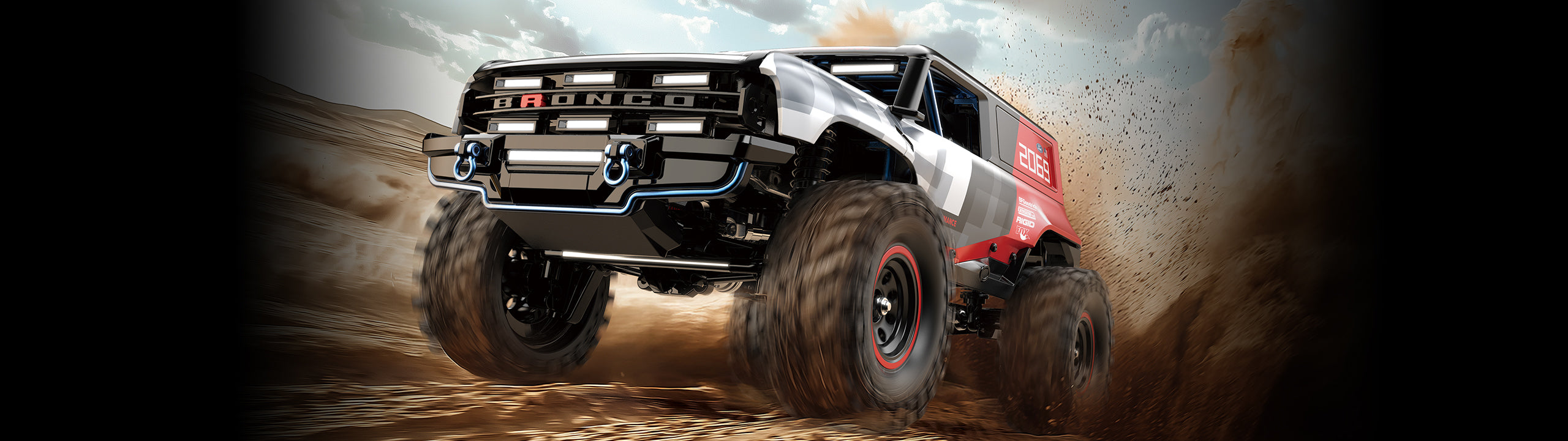 MJX H18P 1/18 Ford Bronco R Baja 1000 4WD Brushless RC Crawler