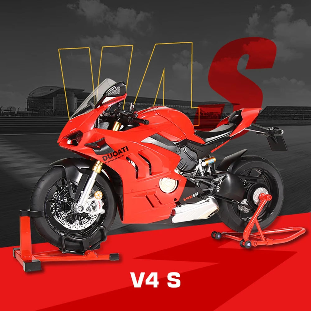 HY Hot New Style Diecast 1:6 Ducati V4S Motorcycle with Key Open Spray lights and Sound