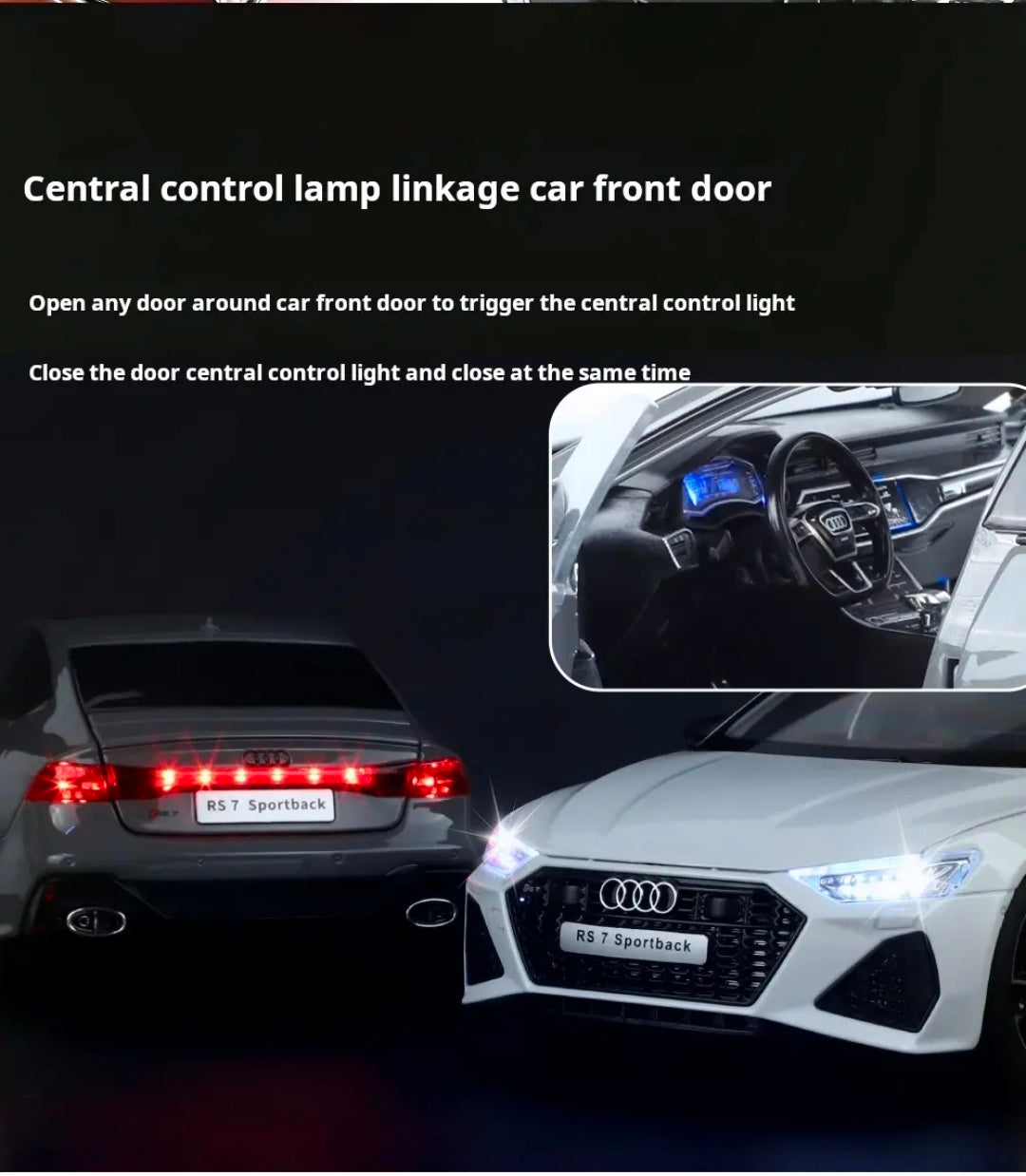 1/18 Audi RS7 Sportback Diecast Model with Remote Key